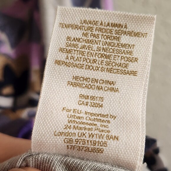 Free People Tank Top Womens Medium Purple Soft Violet Floral Racerback Boho NWT - Picture 8 of 12